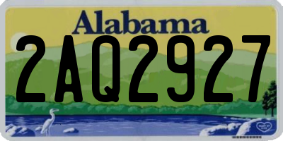 AL license plate 2AQ2927