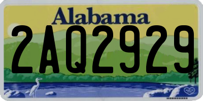 AL license plate 2AQ2929