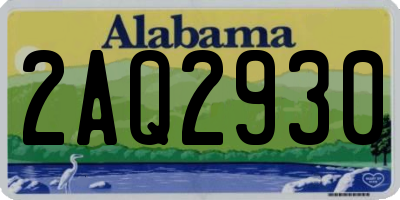 AL license plate 2AQ2930