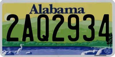 AL license plate 2AQ2934