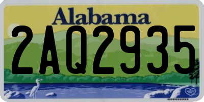 AL license plate 2AQ2935