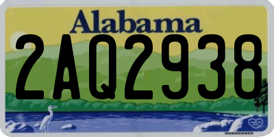 AL license plate 2AQ2938