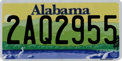 AL license plate 2AQ2955