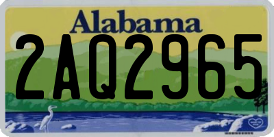 AL license plate 2AQ2965