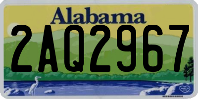 AL license plate 2AQ2967