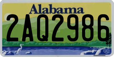 AL license plate 2AQ2986
