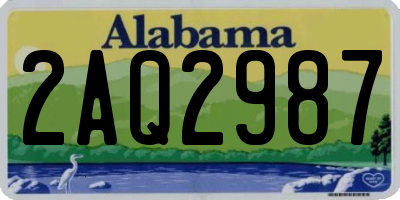 AL license plate 2AQ2987