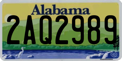 AL license plate 2AQ2989