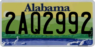 AL license plate 2AQ2992