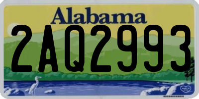 AL license plate 2AQ2993
