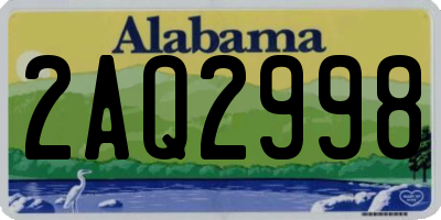 AL license plate 2AQ2998