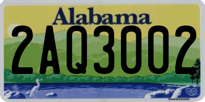 AL license plate 2AQ3002