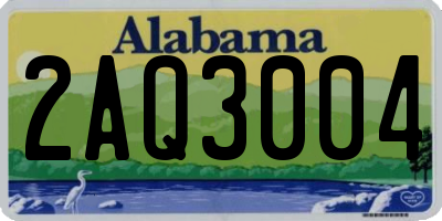 AL license plate 2AQ3004