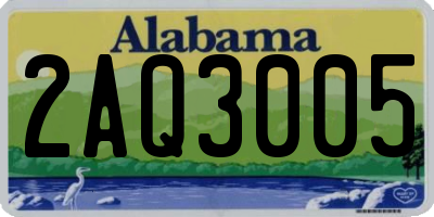 AL license plate 2AQ3005