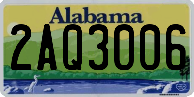 AL license plate 2AQ3006