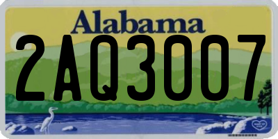 AL license plate 2AQ3007