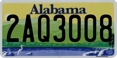 AL license plate 2AQ3008
