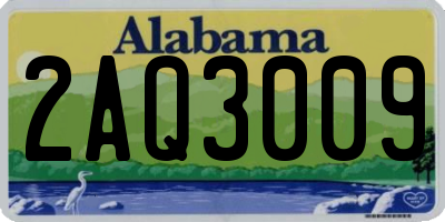 AL license plate 2AQ3009