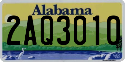 AL license plate 2AQ3010