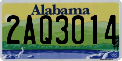 AL license plate 2AQ3014