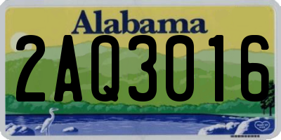 AL license plate 2AQ3016