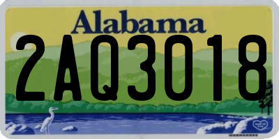 AL license plate 2AQ3018