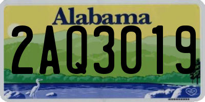 AL license plate 2AQ3019
