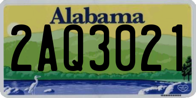 AL license plate 2AQ3021