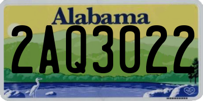 AL license plate 2AQ3022