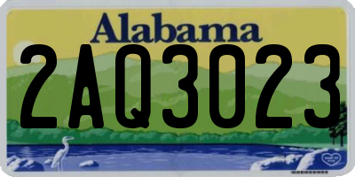 AL license plate 2AQ3023
