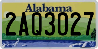 AL license plate 2AQ3027