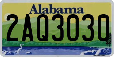 AL license plate 2AQ3030