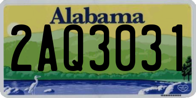 AL license plate 2AQ3031