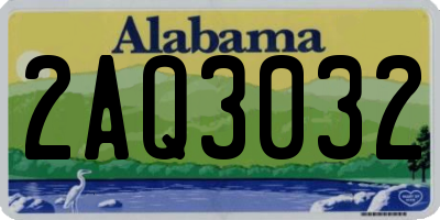 AL license plate 2AQ3032