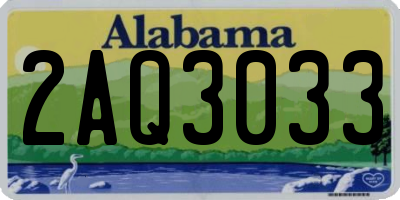 AL license plate 2AQ3033