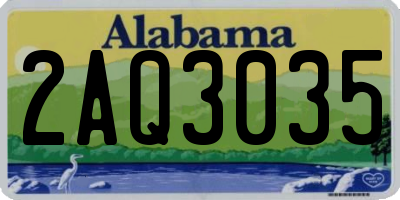 AL license plate 2AQ3035