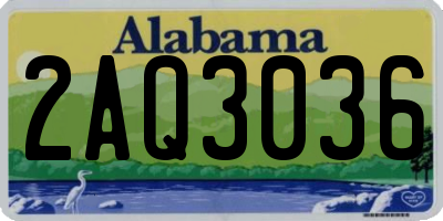 AL license plate 2AQ3036