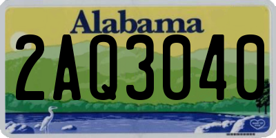 AL license plate 2AQ3040