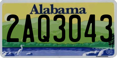 AL license plate 2AQ3043