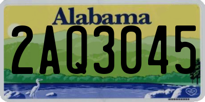 AL license plate 2AQ3045