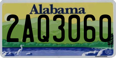 AL license plate 2AQ3060