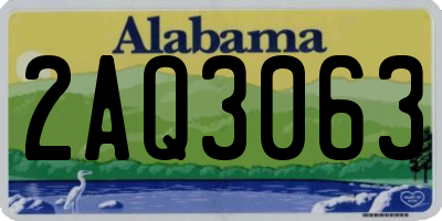 AL license plate 2AQ3063