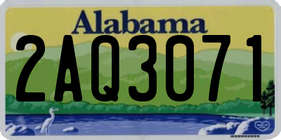 AL license plate 2AQ3071