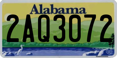AL license plate 2AQ3072