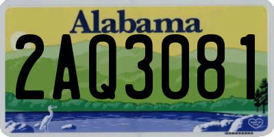 AL license plate 2AQ3081