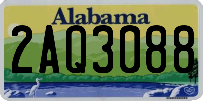 AL license plate 2AQ3088