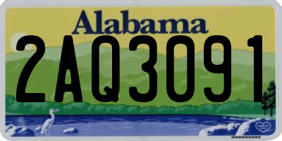 AL license plate 2AQ3091