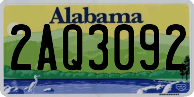 AL license plate 2AQ3092