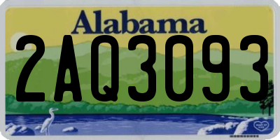 AL license plate 2AQ3093