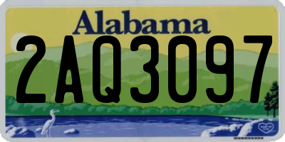 AL license plate 2AQ3097